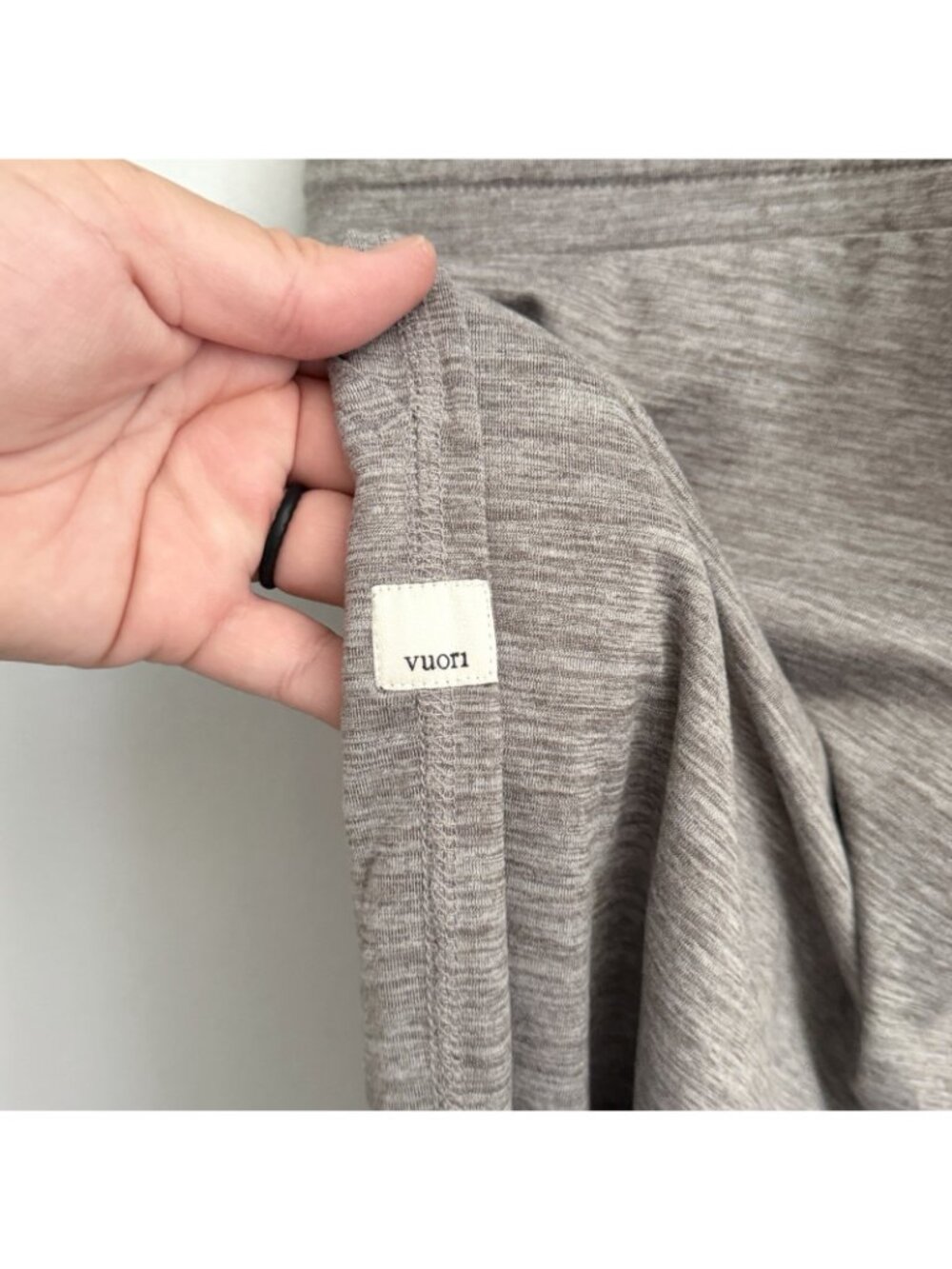 Vuori Lux Harem Jumpsuit Brown Gray Sleeveless Elastic Waist Active Size Large - Picture 8 of 8